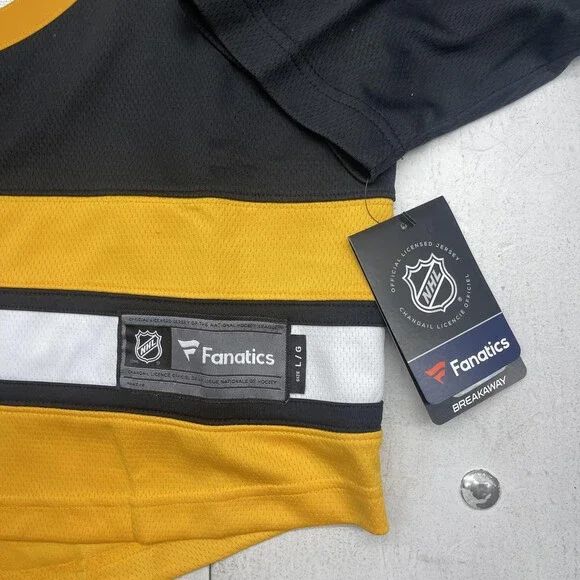 Boston Bruins Hockey Jersey Mens Large Black NHL Hockey Fanatics Pastrnak 88 - Picture 2 of 9